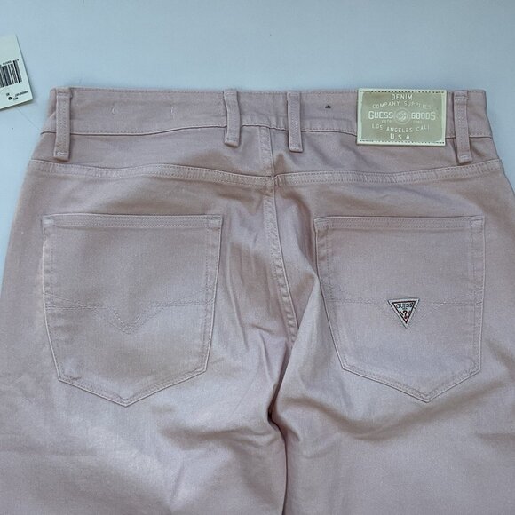 Guess Men’s Angels Slim Jeans Light Pink Size 38 - Picture 9 of 15